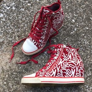 dkny cami wedge sneaker